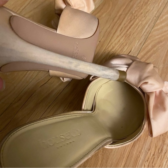 House of CB Beaubelle Blush Oversized Bow Mules - Picture 14 of 16
